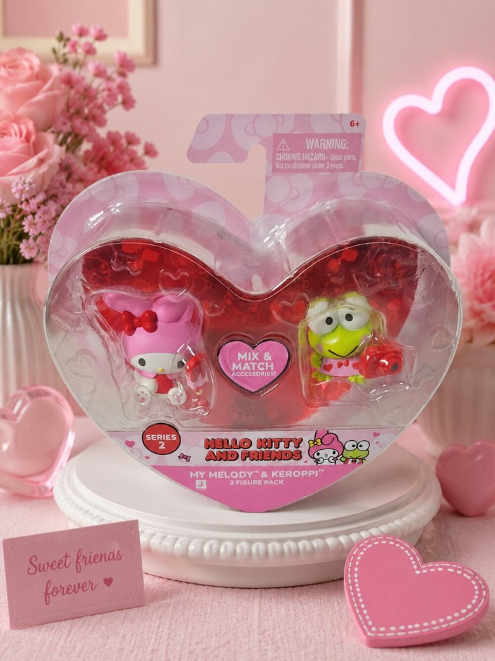 New Sealed Hello Kitty & Friends My Melody & Keroppi Valentine 2 Pack